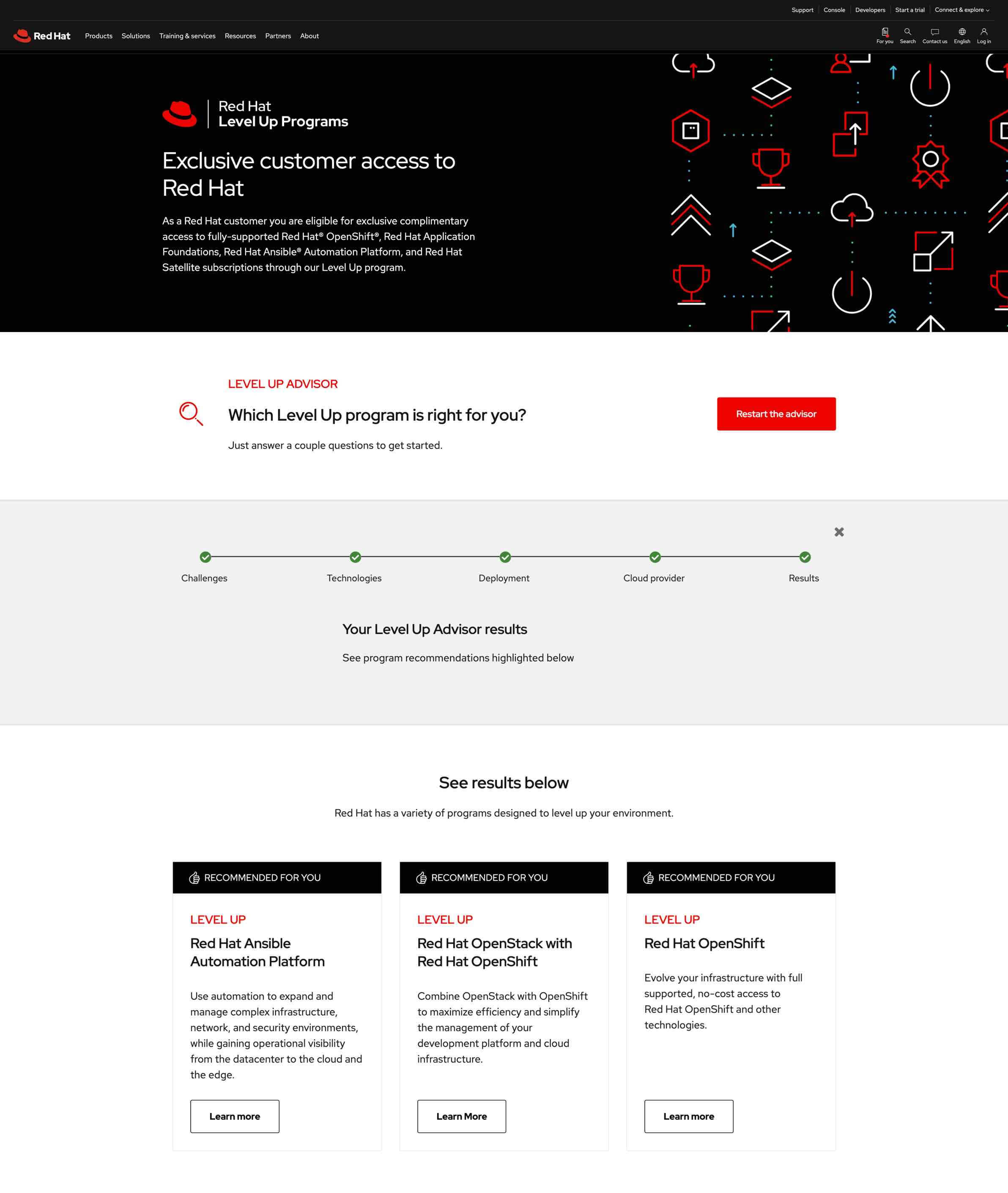 Level Up Hub Page