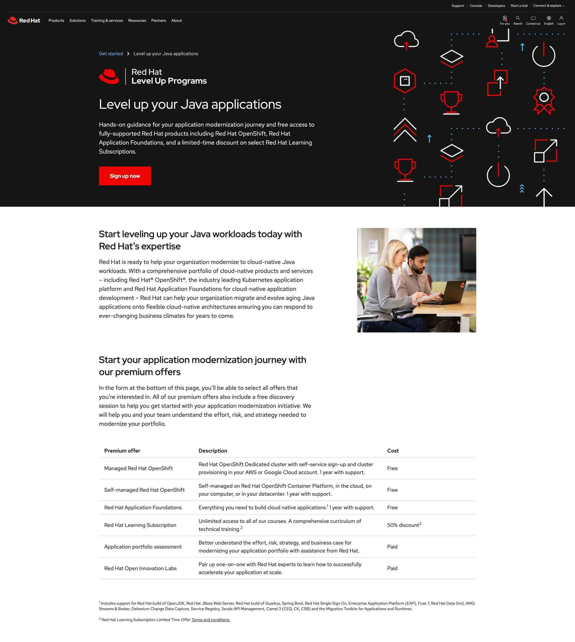Level Up Get Started Page