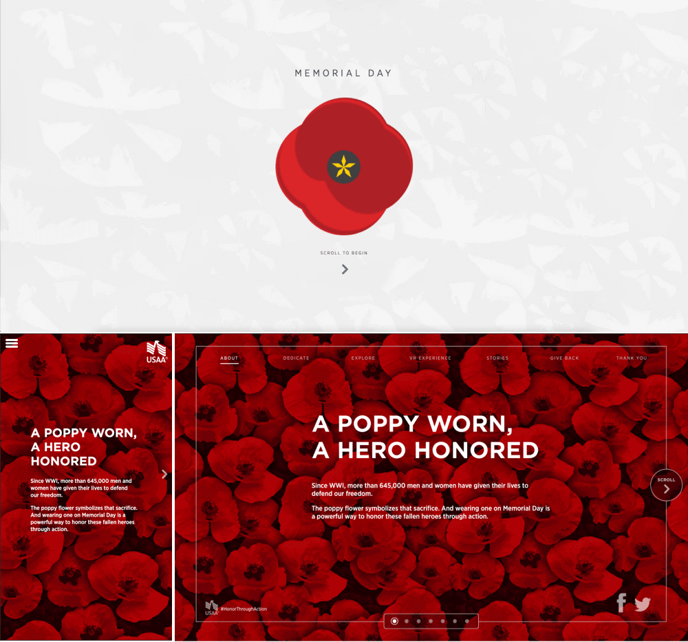 Memorial Day Poppy Wall of Honor Microsite